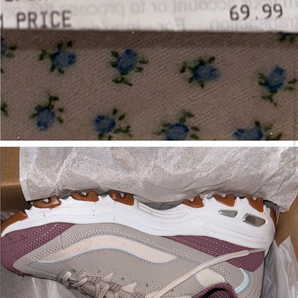 RESERVED!!!    Skechers Women's Sneakers - Mauve, White, and Beige